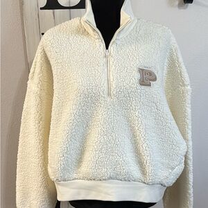 PINK Sherpa Quarter-Zip Pullover
